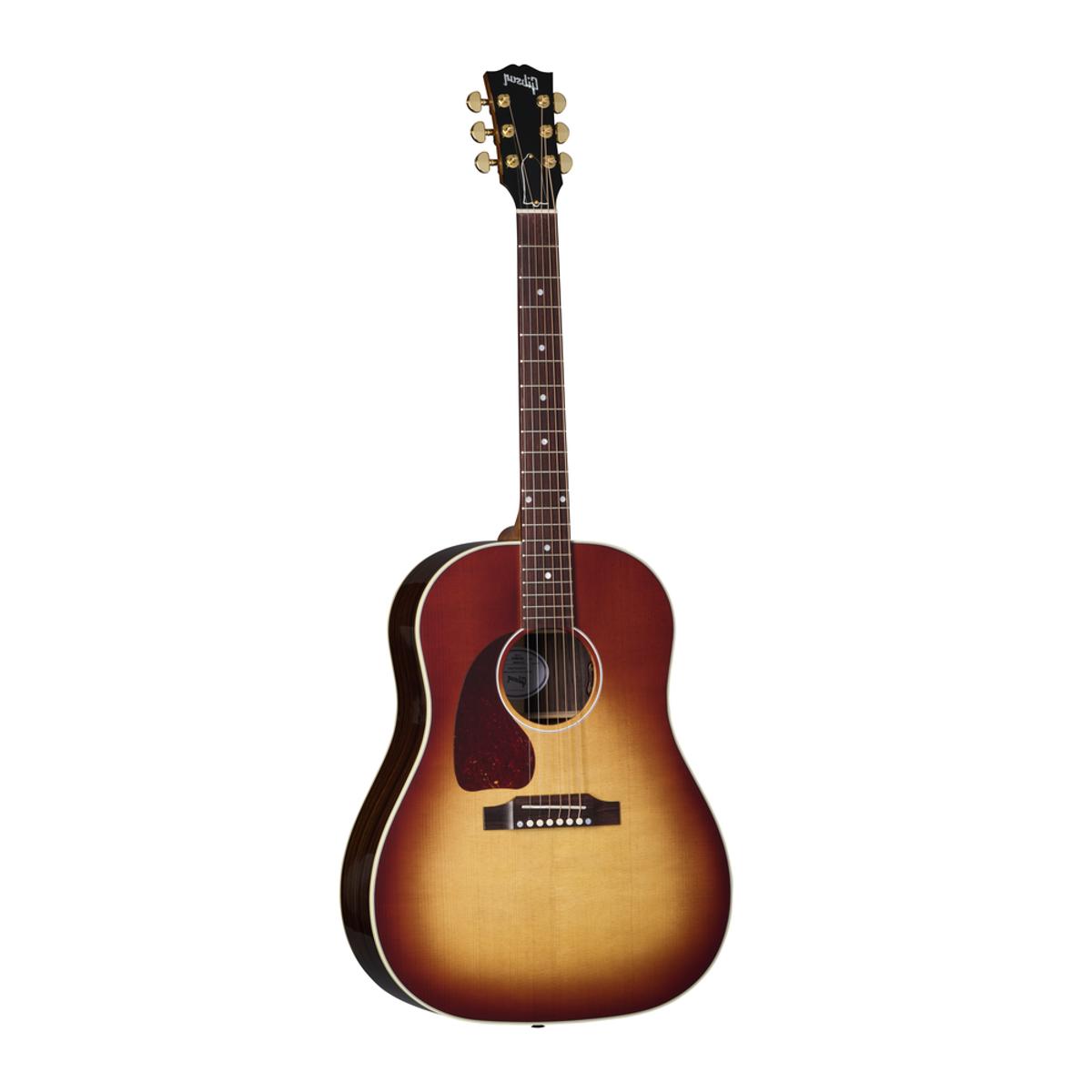 Gibson J-45 Standard Rosewood Acoustic Guitar Left-Handed Rosewood Burst w/ Pickup & Hardcase