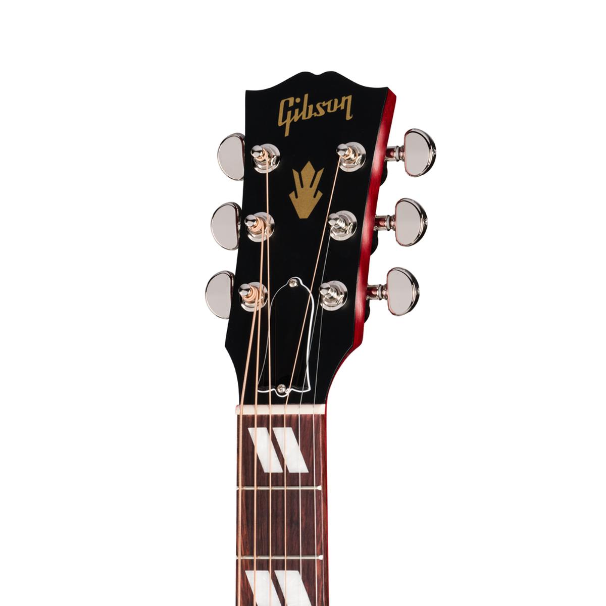 Gibson Hummingbird Special Acoustic Guitar Left Handed Satin Vintage Cherry Burst w/ Pickup & Hardcase - MCSSHBSPCVCSL