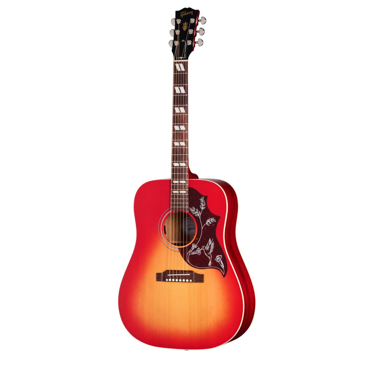 Gibson Hummingbird Special Acoustic Guitar Left Handed Satin Vintage Cherry Burst w/ Pickup & Hardcase - MCSSHBSPCVCSL