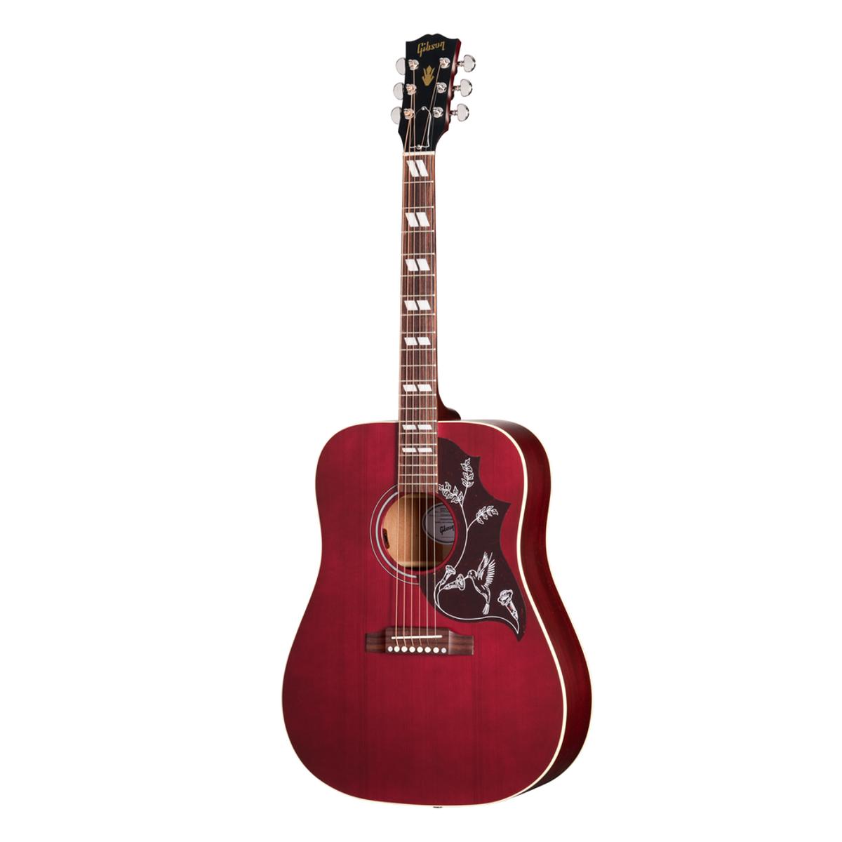 Gibson Hummingbird Special Acoustic Guitar Satin Wine Red w/ Pickup &amp; Hardcase - MCSSHBSPCWR
