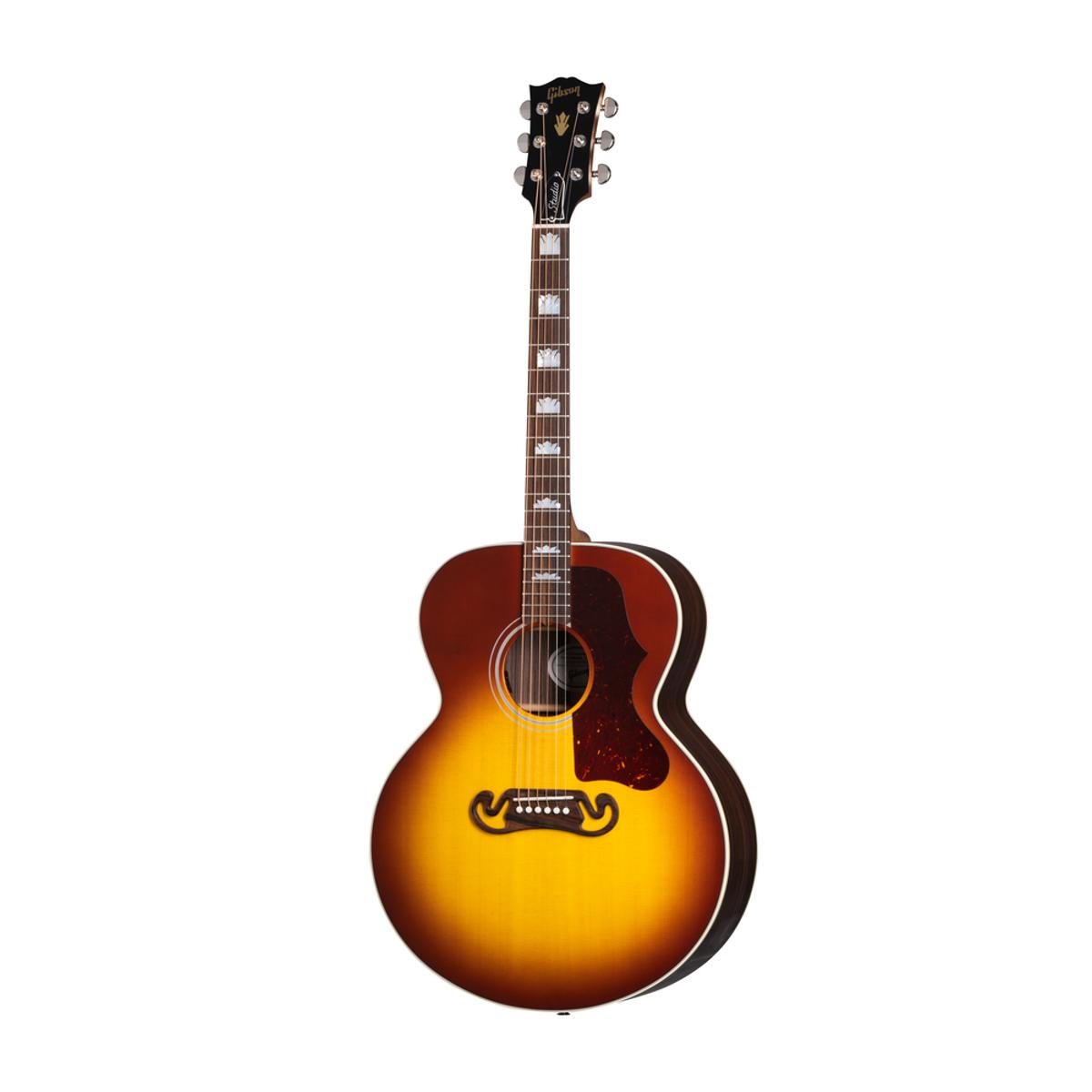 Gibson SJ-200 Studio Rosewood Acoustic Guitar Satin Rosewood Burst w/ Pickup & Hardcase