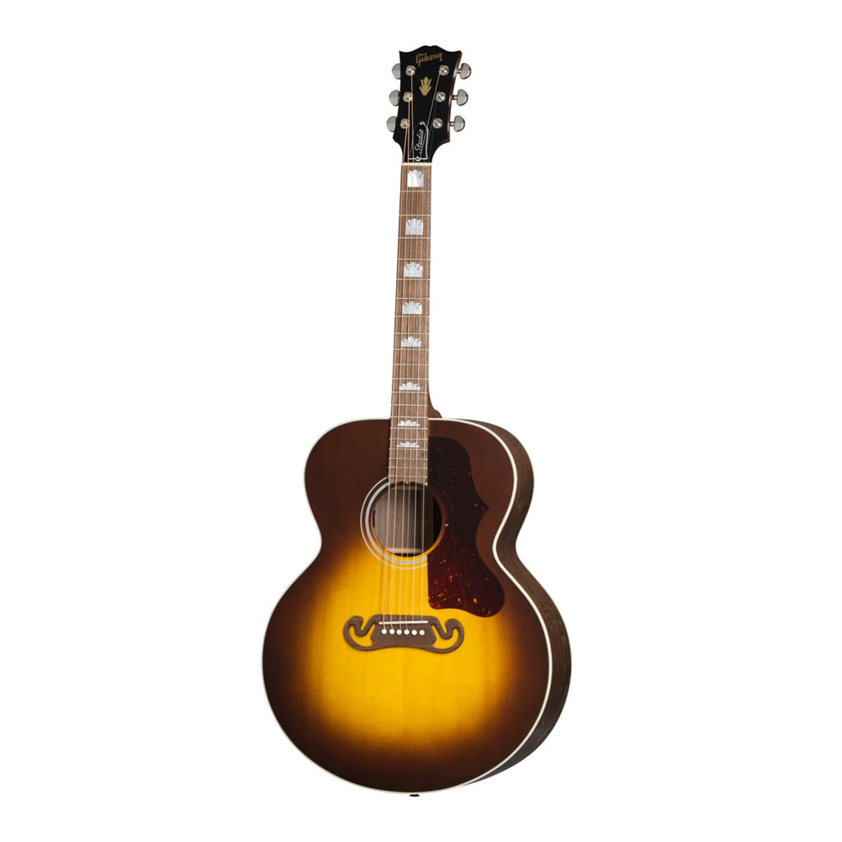 Gibson SJ-200 Studio Walnut Acoustic Guitar Satin Walnut Burst w/ Pickup & Hardcase