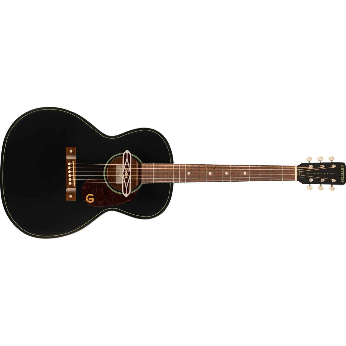 Gretsch Deltoluxe Concert Acoustic Guitar Black Top w/ Pickup - 2711130511