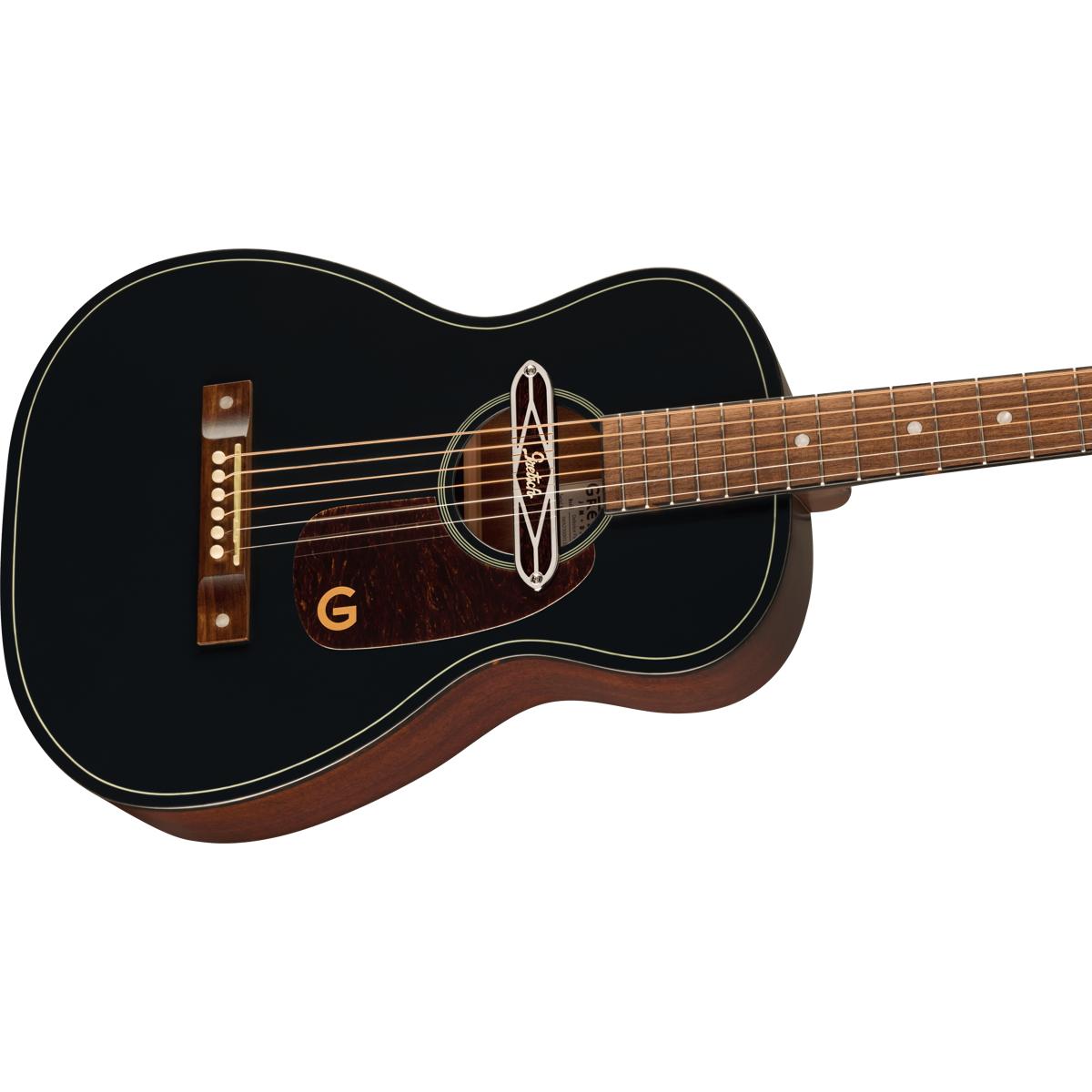 Gretsch Deltoluxe Parlor Acoustic Guitar Black Top w/ Pickup - 2711030511