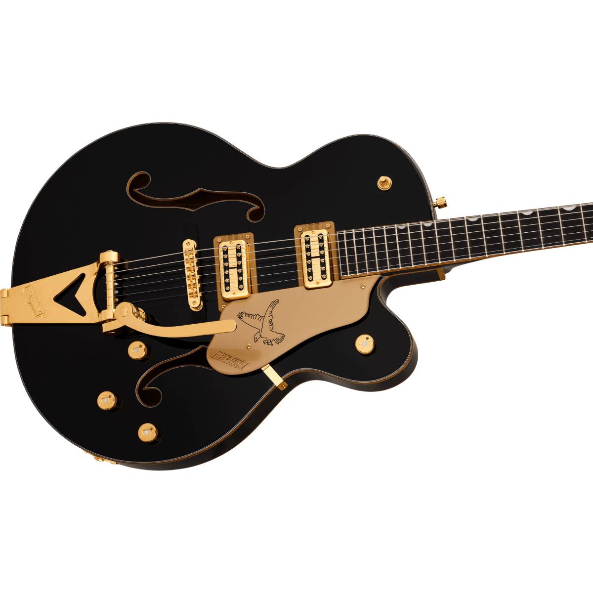 Gretsch Synchromatic Falcon Hollow Body Single-Cut Electric Guitar Black w/ Bigsby - 2506530506
