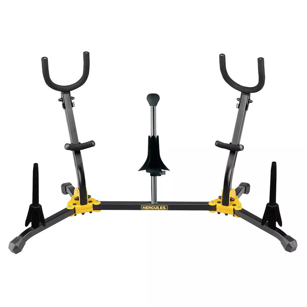 Hercules DS538B Duo 2x Alto/Tenor SAX Stand w/ 2x Clarinet/Flute &amp; 1x Soprano SAX