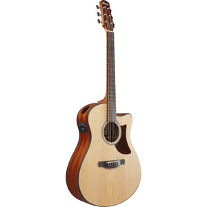 Ibanez AAM50CEOPN Acoustic Guitar Open Pore Natural w/ Pickup & Cutaway