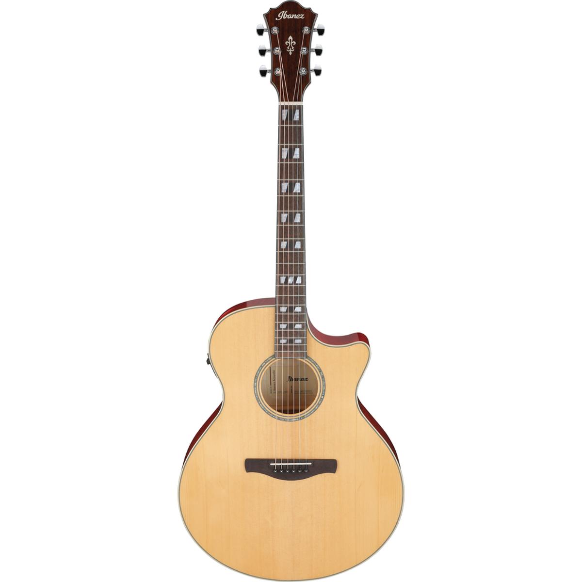 Ibanez AE170N Acoustic Guitar Natural High Gloss Top w/ Transparent Red Back &amp; Sides