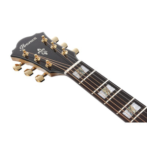 Ibanez AE390NTA Acoustic Guitar Natural High Gloss Top, Aqua Blue High Gloss Back & Sides w/ Pickup & Cutaway