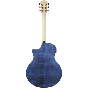 Ibanez AE390NTA Acoustic Guitar Natural High Gloss Top, Aqua Blue High Gloss Back & Sides w/ Pickup & Cutaway