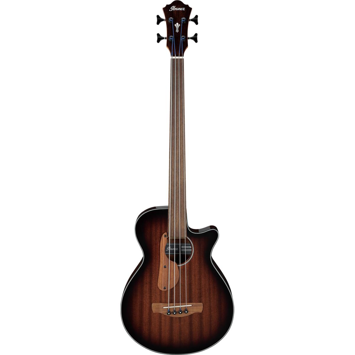 Ibanez AEGB24FEMHS Acoustic Bass Guitar Mahogany Sunburst High Gloss w/ Pickup &amp; Cutaway