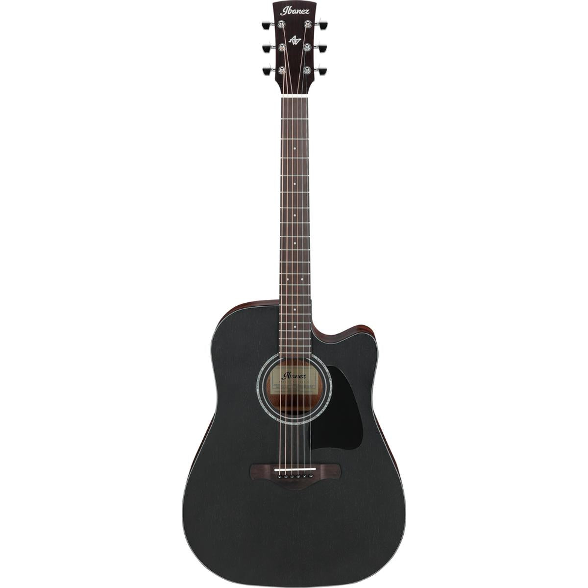 Ibanez AW247CEWKH Acoustic Guitar Weathered Black w/ Pickup &amp; Cutaway