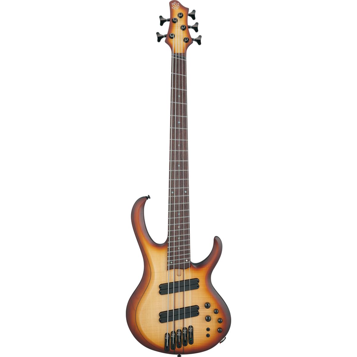 Ibanez BTB705LMNNF Bass Guitar 5-String Natural Browned Burst Flat