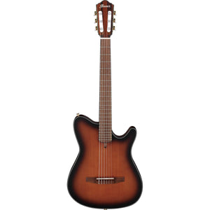 Ibanez FRH10N BSF Nylon String Guitar Brown Sunburst Flat w/ Pickup