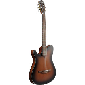 Ibanez FRH10NL BSF Nylon String Guitar Left-Handed Brown Sunburst Flat w/ Pickup