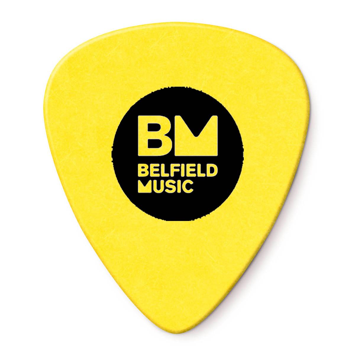 Jim Dunlop Guitar Pick .73mm Tortex Standard - Yellow w/ Belfield Music BM Logo (Single)