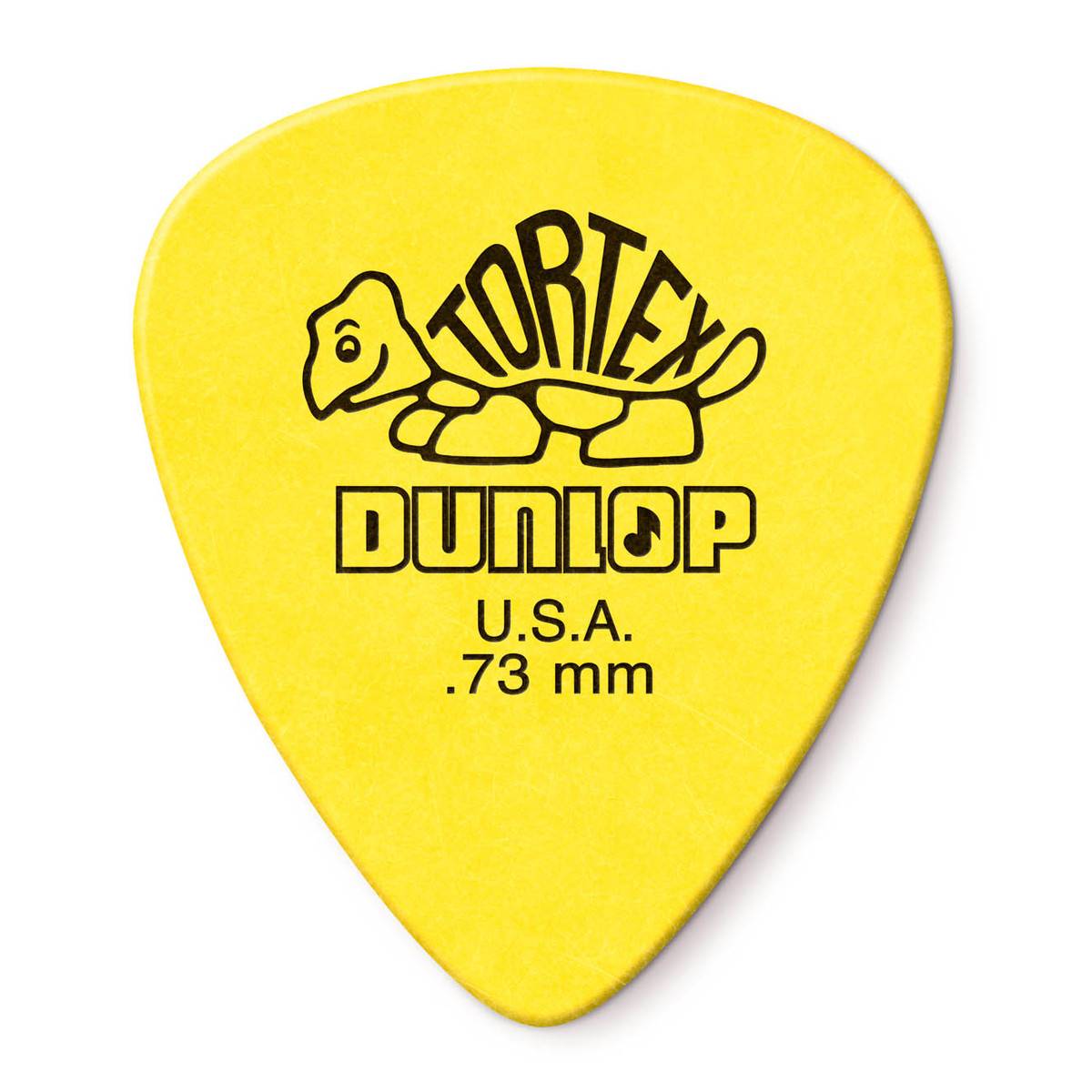 Jim Dunlop Guitar Pick .73mm Tortex Standard - Yellow w/ Belfield Music BM Logo (Single)