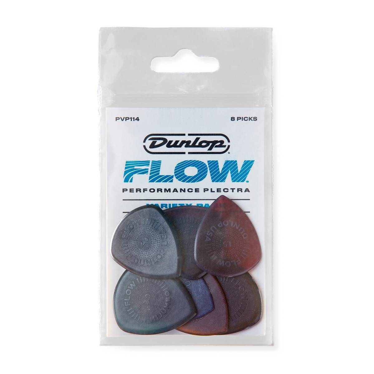 Jim Dunlop Guitar Picks Flow Pick Variety Pack Assorted (8 Pack) - JPVP114