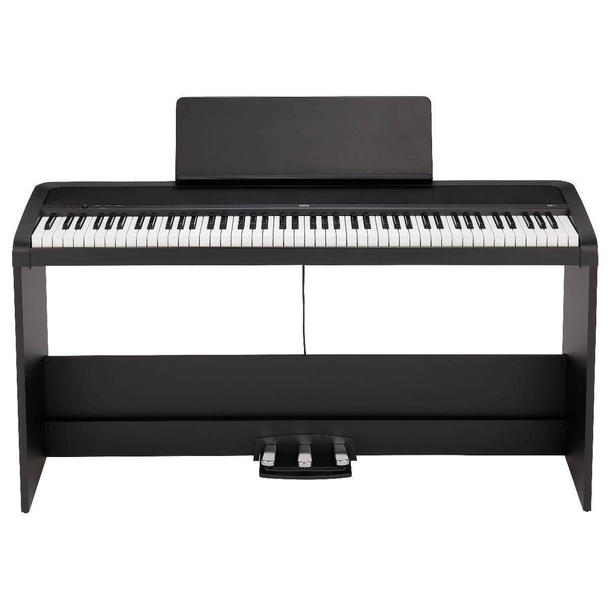 Korg B2 PLUS Digital Piano Weighted 88-Key w/ Stand & 3-Pedal Board - Black