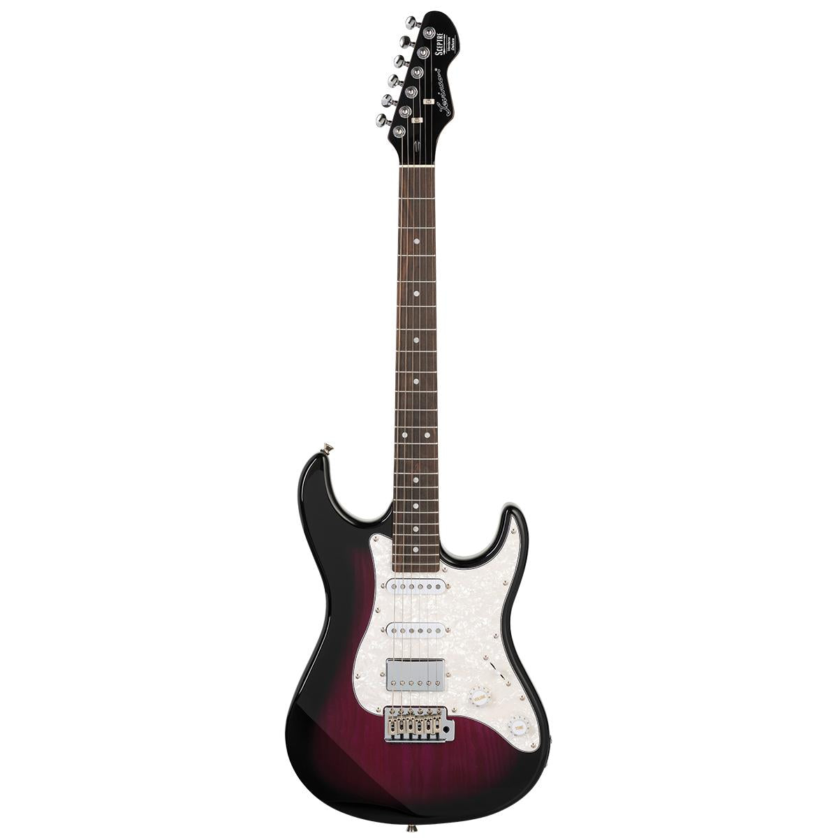 Levinson Sceptre Ventana Deluxe Electric Guitar HSS Laurel FB See Thru Misty Violet