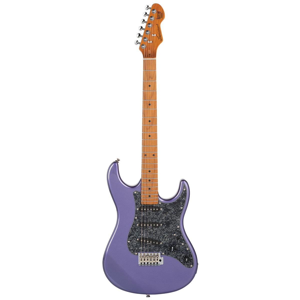 Levinson Sceptre Ventana Standard Electric Guitar SSS Maple FB Metallic Purple