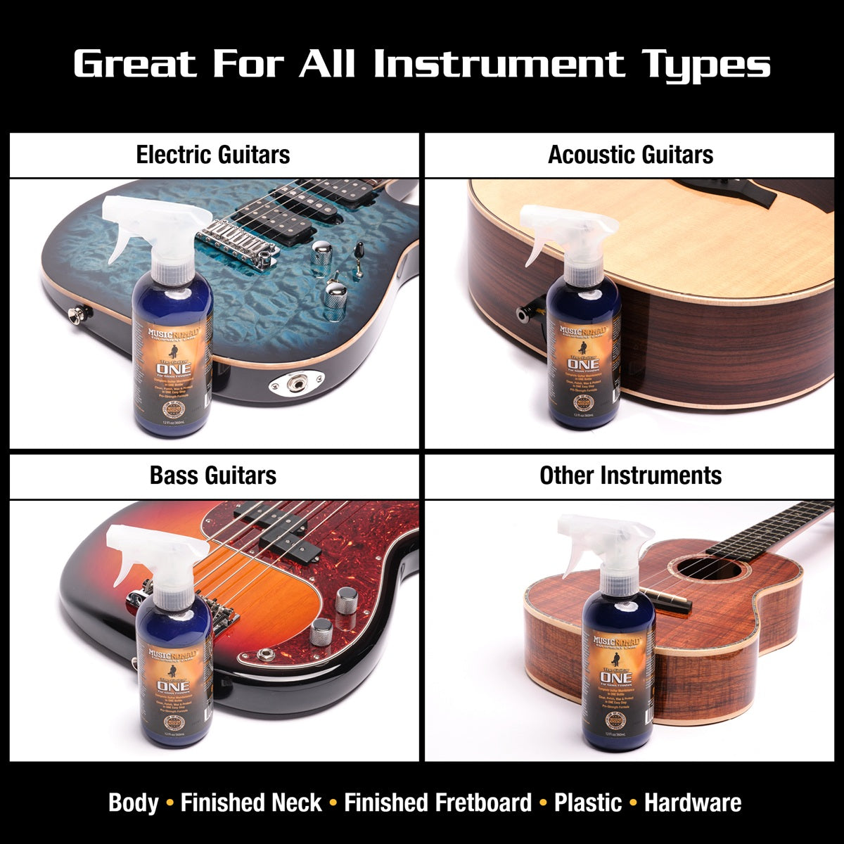 Music Nomad MN150 The Guitar One 12oz. Tech Size - All in 1 Cleaner, Polish & Wax