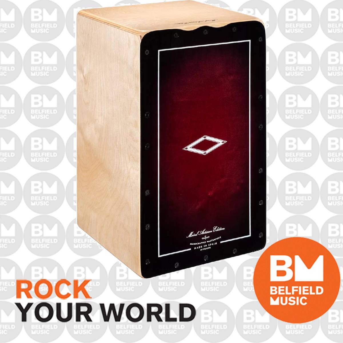 Meinl AETLRF Artisan Cajon Tango Line Red Fade Frontplate