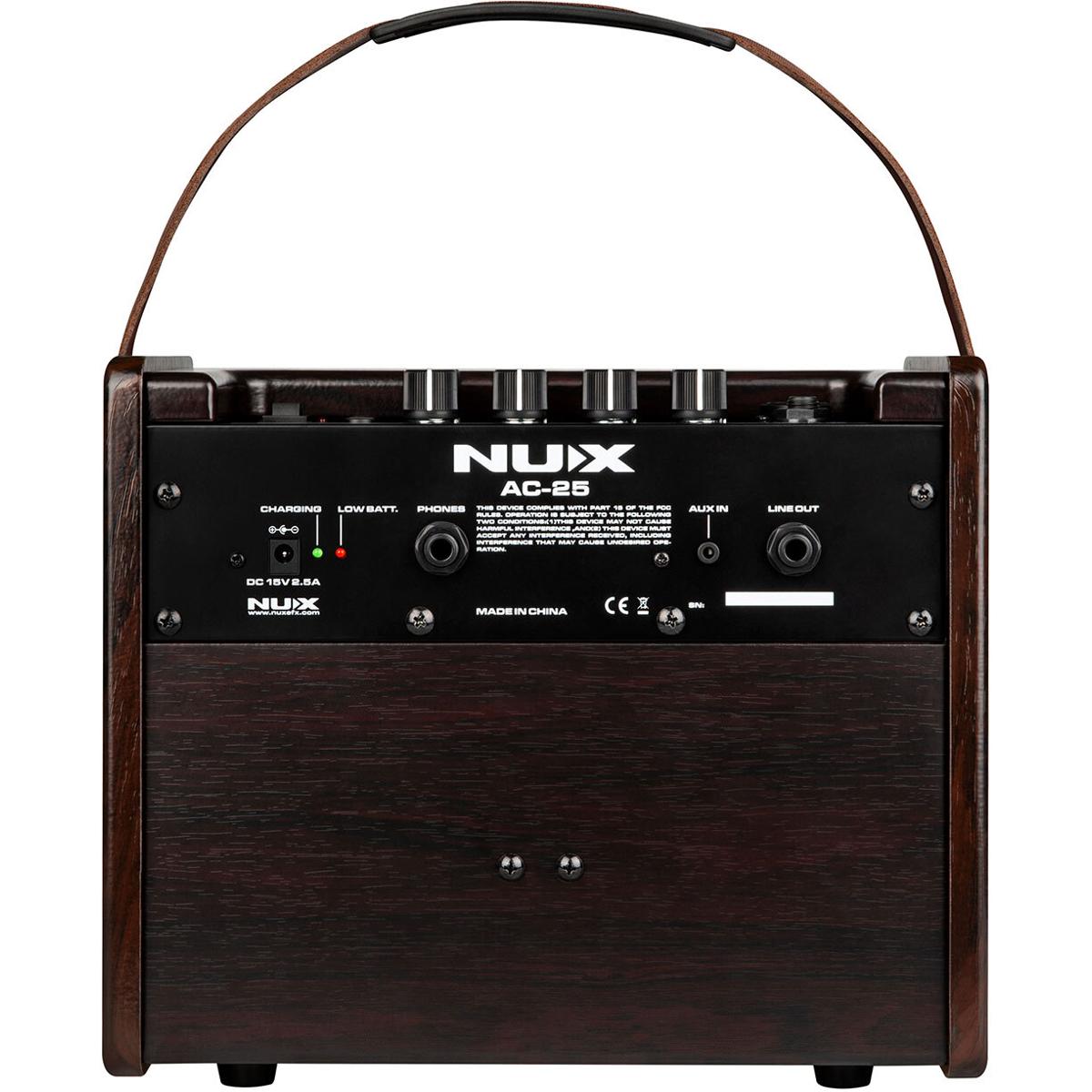 NU-X NXAC25 Stageman 2-Channel 25W Acoustic Guitar Amplifier Battery Operated