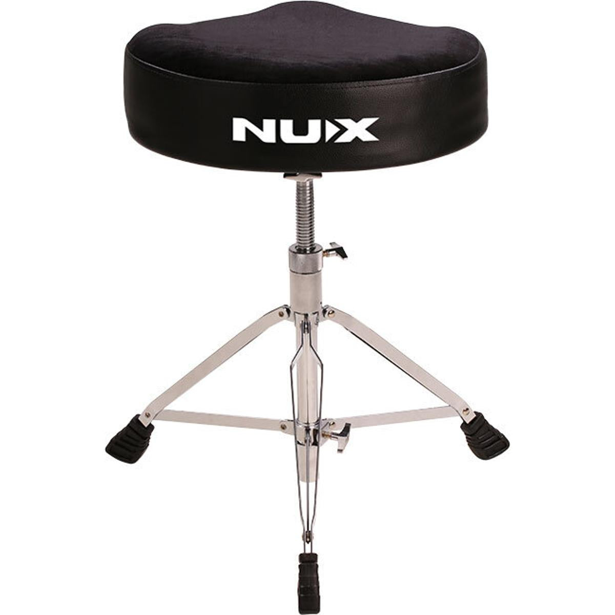 NU-X NXDRUMTHRONE Double Braced Moto-Style Drum Throne Black