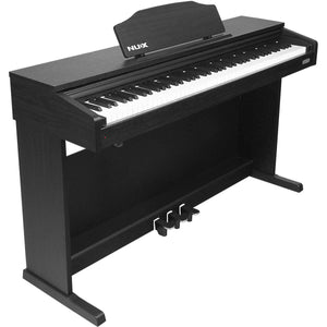 NU-X NXWK400B Upright 88-Key Digital Piano Black w/ Slide Top