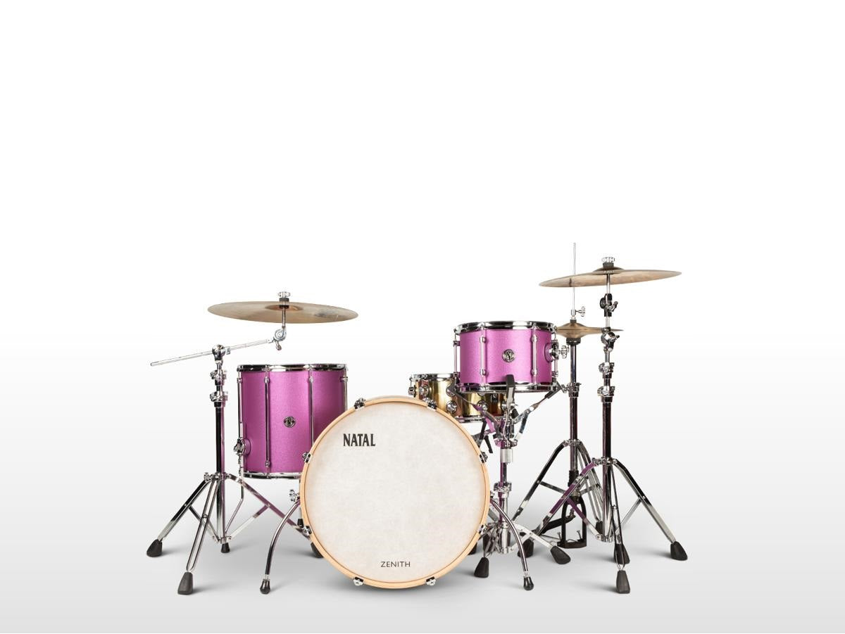 Natal Zenith Drum Kit Pink Frost (22 Bass, 12 Tom, 16 Floor) Shell Pack Only