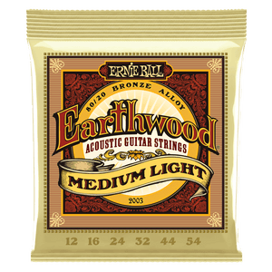 Ernie Ball 2003 Earthwood Acoustic Guitar Strings 80/20 Bronze Medium Light 12-54