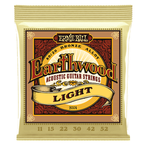 Ernie Ball 2004 Earthwood Acoustic Guitar Strings 80/20 Bronze Light 11-52