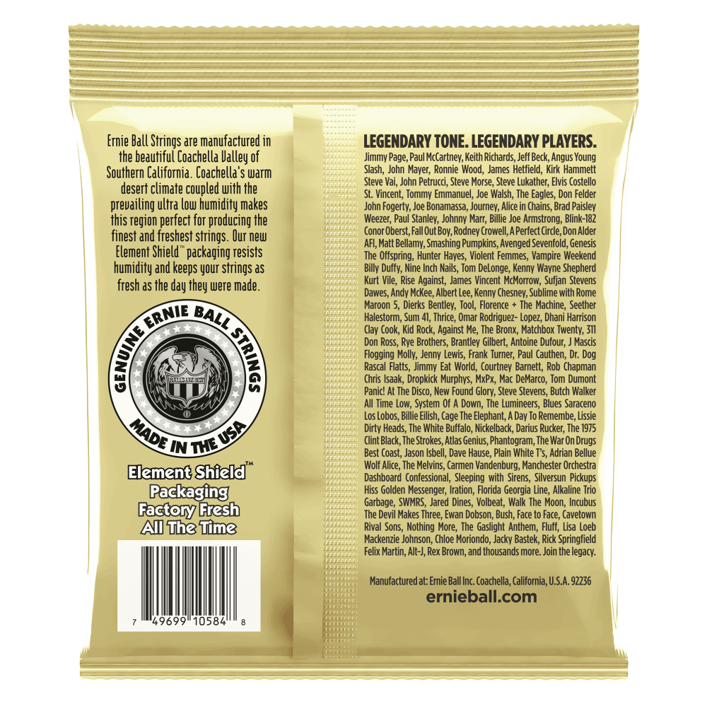 Ernie Ball 2005 Earthwood Acoustic Guitar Strings 80/20 Bronze Custom Medium 12.5-56