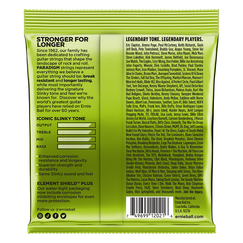 Ernie Ball 2021 Paradigm Electric Guitar Strings Regular Slinky 10-46