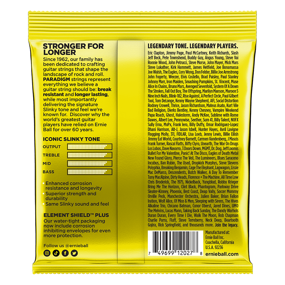 Ernie Ball 2027 Paradigm Electric Guitar Strings Beefy Slinky 11-54