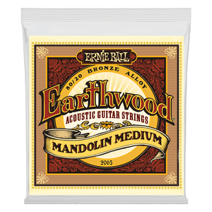 Ernie Ball 2065 Earthwood Mandolin Strings 80/20 Bronze Medium 10-36 (Loop End)
