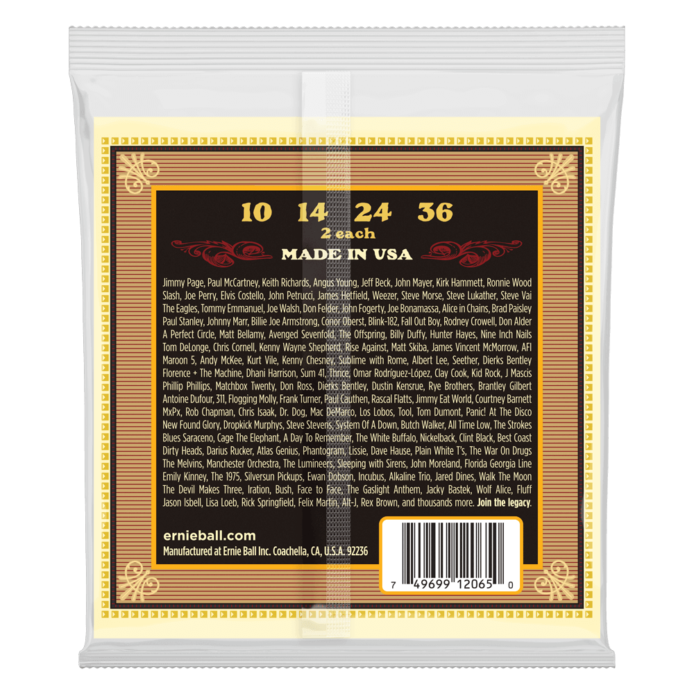 Ernie Ball 2065 Earthwood Mandolin Strings 80/20 Bronze Medium 10-36 (Loop End)