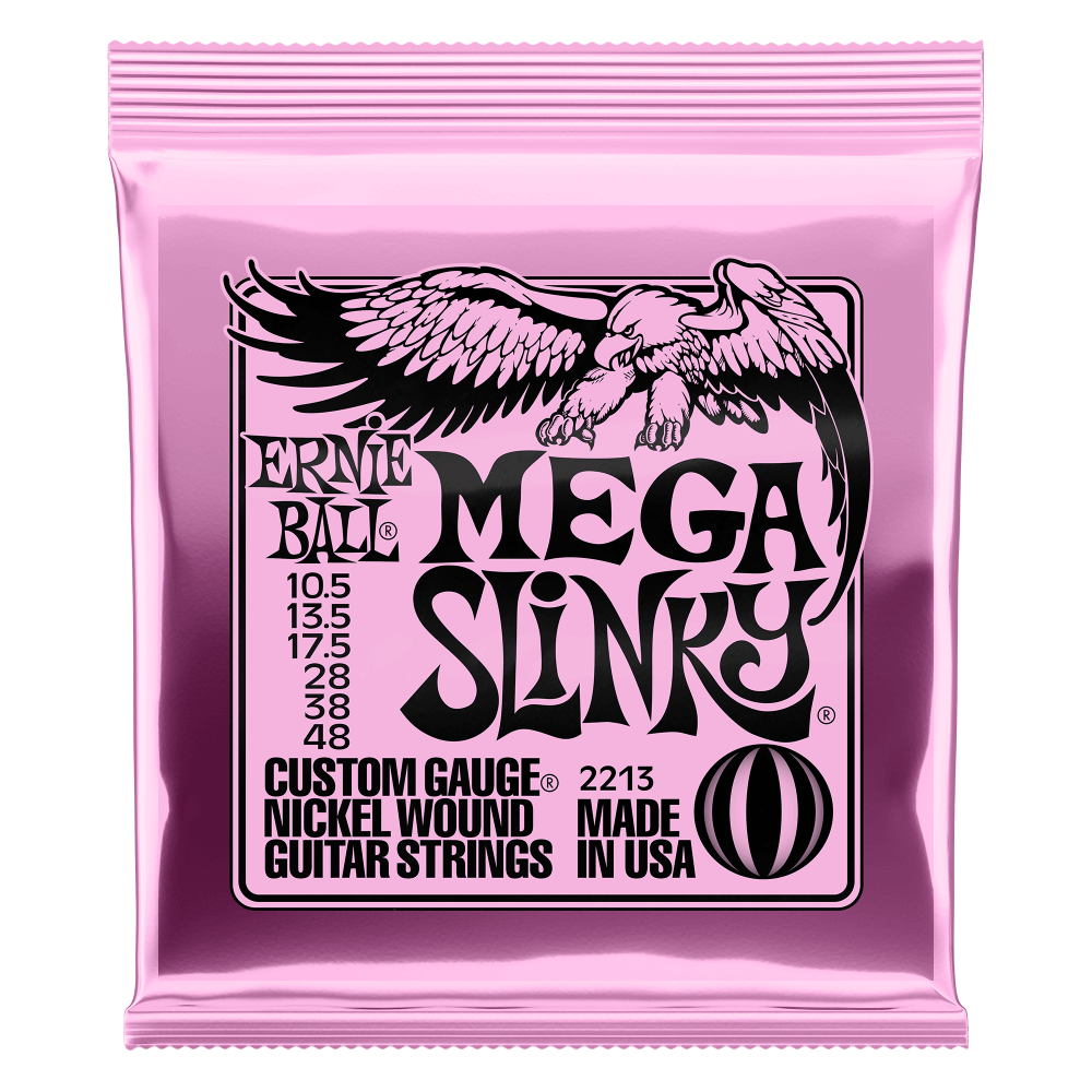 Ernie Ball 2213 Electric Guitar Strings Slinky Nickel Wound Mega 10.5-48