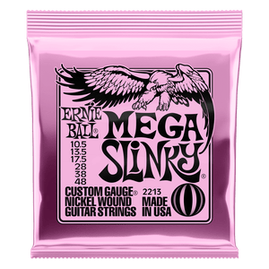 Ernie Ball 2213 Electric Guitar Strings Slinky Nickel Wound Mega 10.5-48