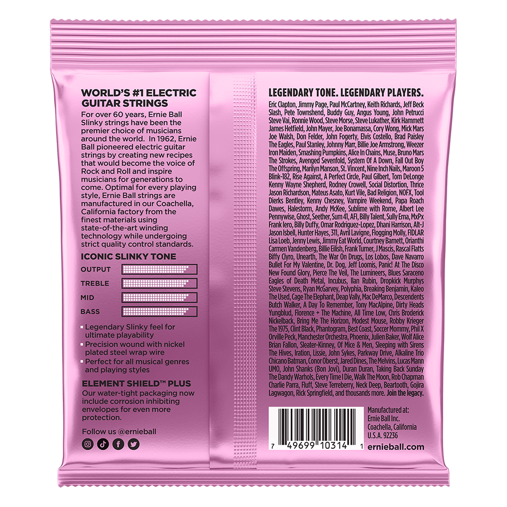 Ernie Ball 2213 Electric Guitar Strings Slinky Nickel Wound Mega 10.5-48