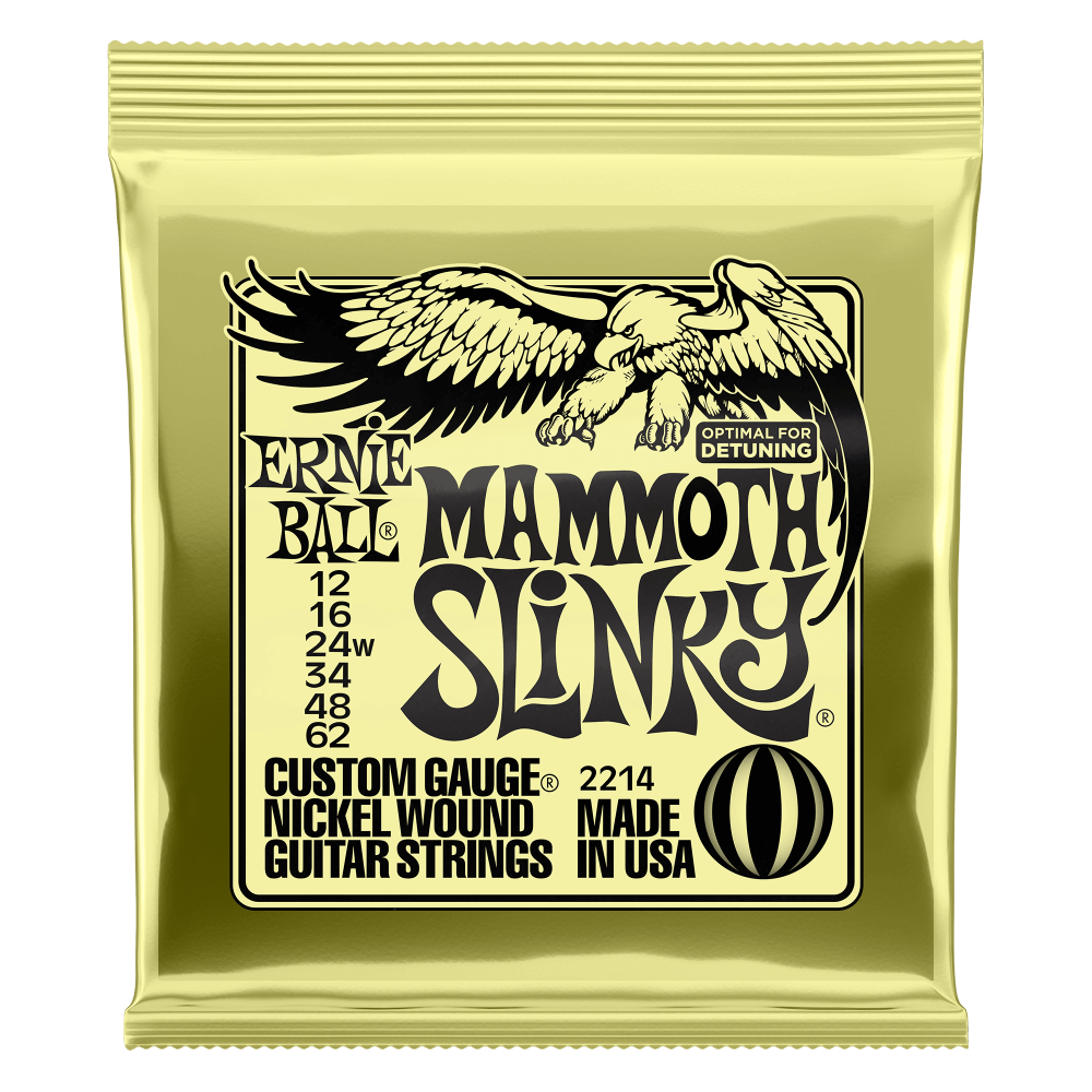Ernie Ball 2214 Electric Guitar Strings Slinky Nickel Wound Mammoth 12-62