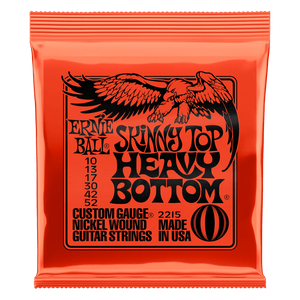 Ernie Ball 2215 Electric Guitar Strings Slinky Nickel Wound Skinny Top / Heavy Bottom 10-52