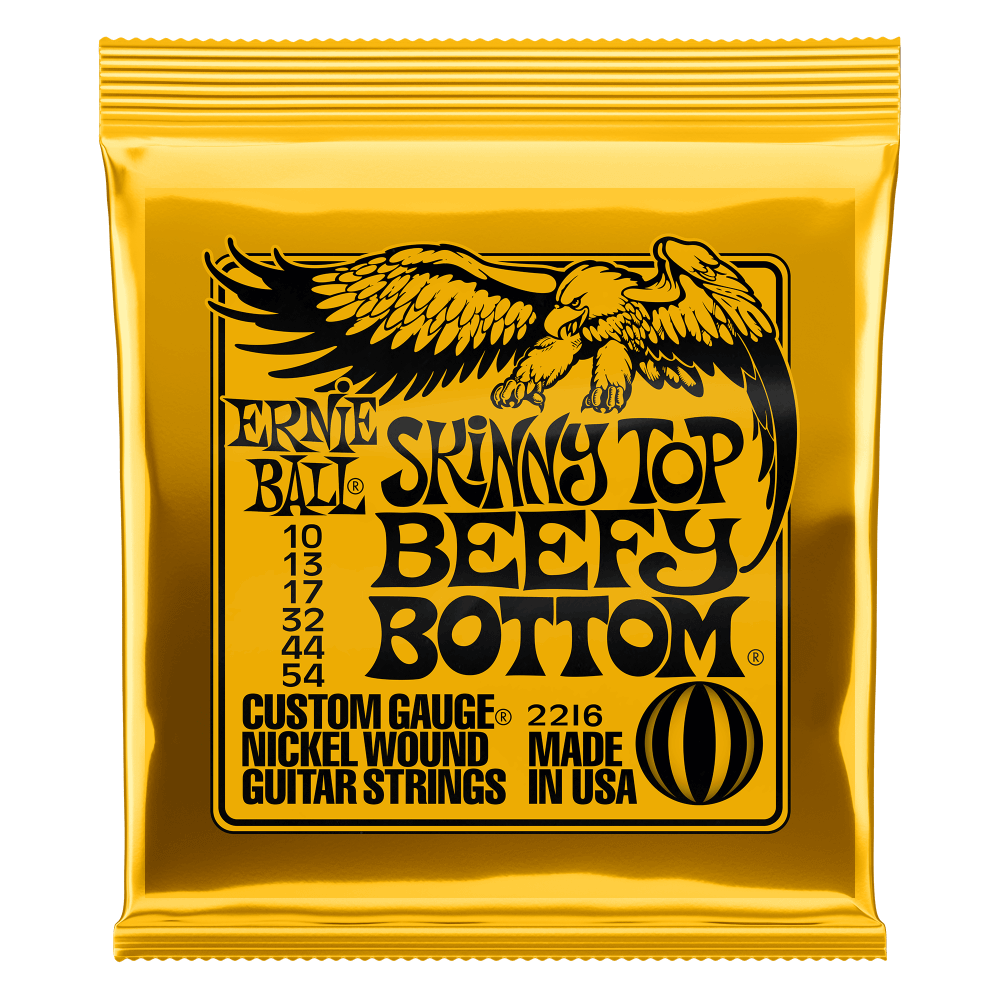 Ernie Ball 2216 Electric Guitar Strings Slinky Nickel Wound Skinny Top Beefy Bottom 10-54