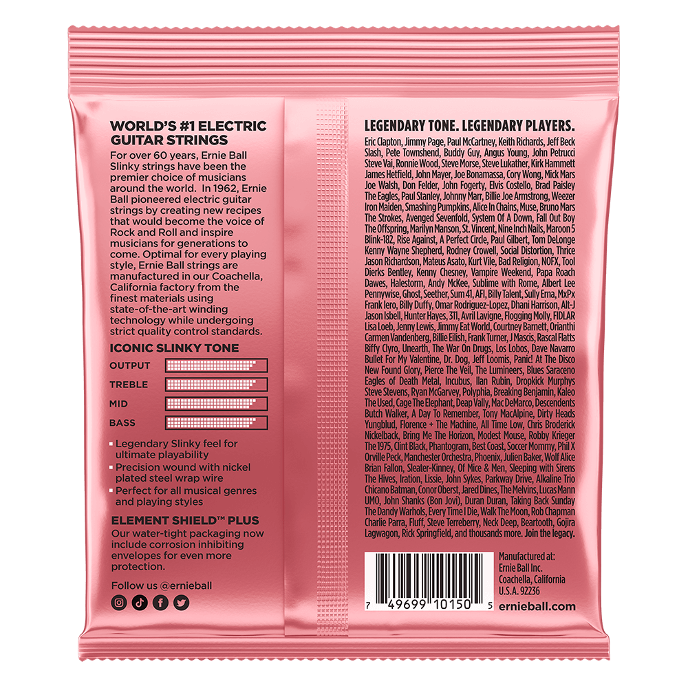Ernie Ball 2217 Electric Guitar Strings Slinky Nickel Wound Zippy 7-36
