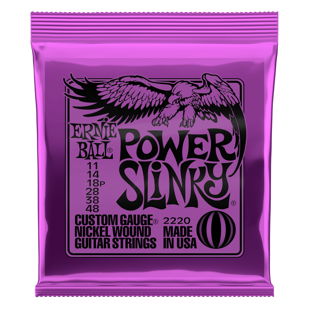 Ernie Ball 2220 Electric Guitar Strings Slinky Nickel Wound Power 11-48