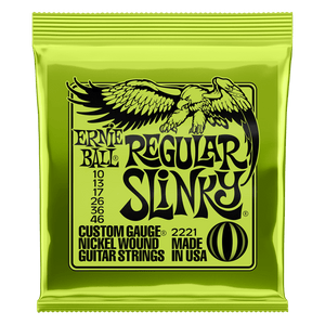 10 x Ernie Ball 2221 Electric Guitar Strings Slinky Nickel Wound Regular 10-46