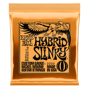 Ernie Ball 2222 Electric Guitar Strings Slinky Nickel Wound Hybrid 9-46