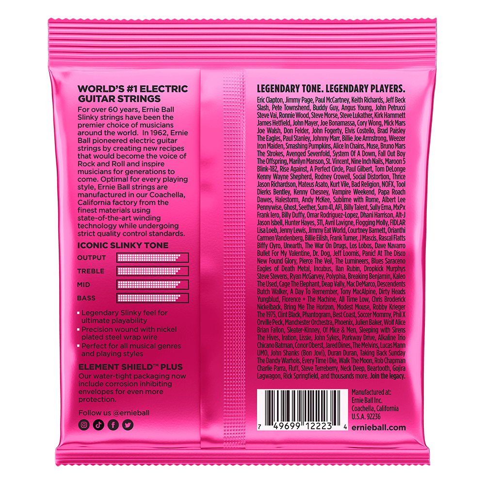 Ernie Ball 2223 Electric Guitar Strings Slinky Nickel Wound Super 9-42
