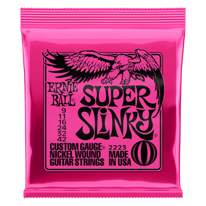 Ernie Ball 2223 Electric Guitar Strings Slinky Nickel Wound Super 9-42